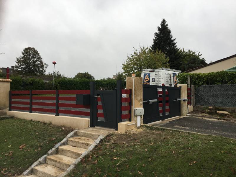 Remplacement de portail, portillon et clôture en aluminium Gris Anthracite à Toulenne (Langon 33210)